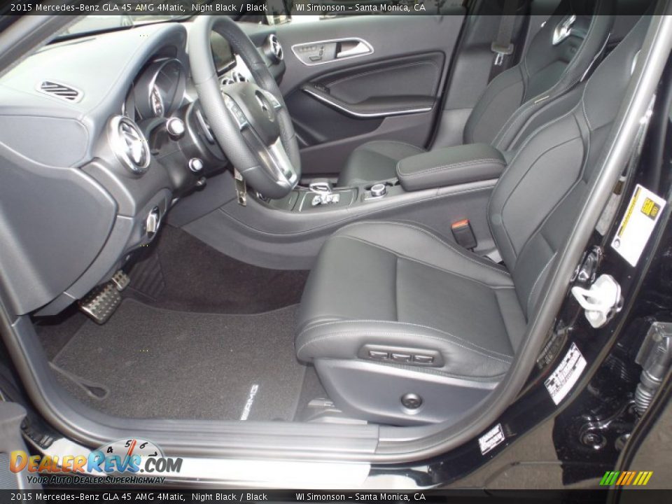 Black Interior - 2015 Mercedes-Benz GLA 45 AMG 4Matic Photo #8
