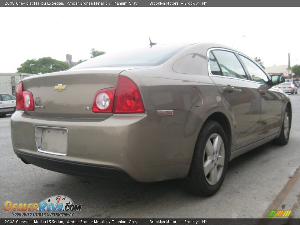 2008 Chevrolet Malibu LS Sedan Amber Bronze Metallic / Titanium Gray Photo #15