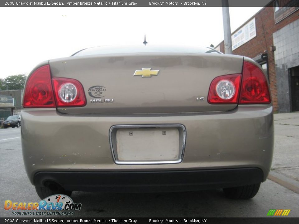 2008 Chevrolet Malibu LS Sedan Amber Bronze Metallic / Titanium Gray Photo #19