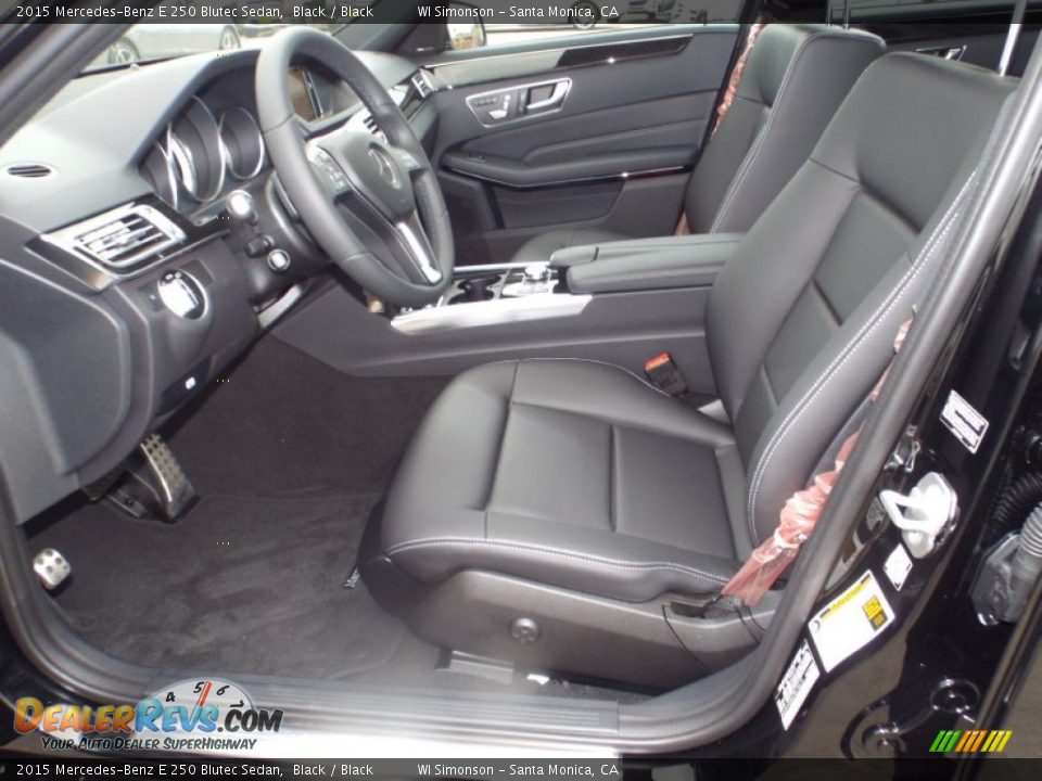 Black Interior - 2015 Mercedes-Benz E 250 Blutec Sedan Photo #7