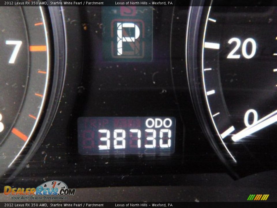 2012 Lexus RX 350 AWD Starfire White Pearl / Parchment Photo #19