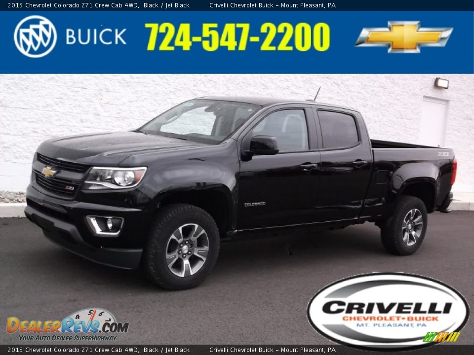 2015 Chevrolet Colorado Z71 Crew Cab 4WD Black / Jet Black Photo #1