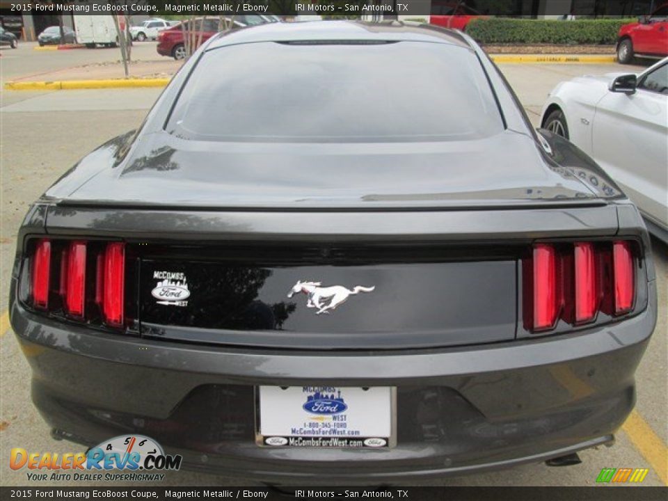 2015 Ford Mustang EcoBoost Coupe Magnetic Metallic / Ebony Photo #3