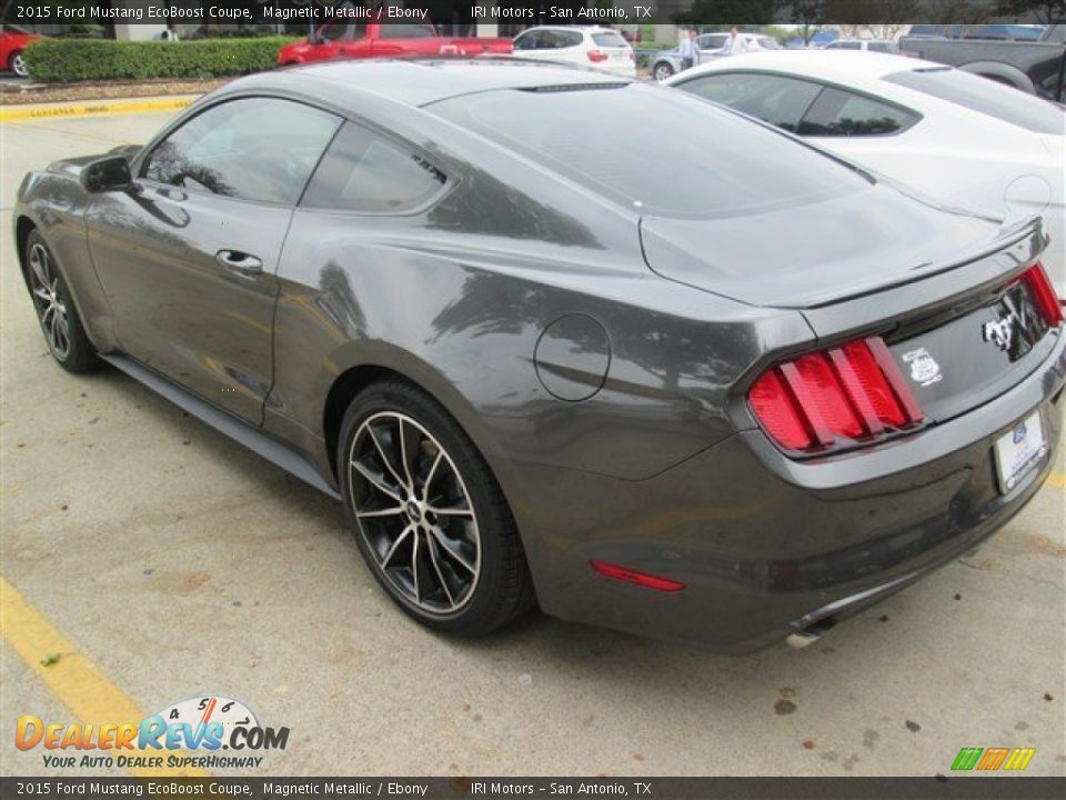 2015 Ford Mustang EcoBoost Coupe Magnetic Metallic / Ebony Photo #4