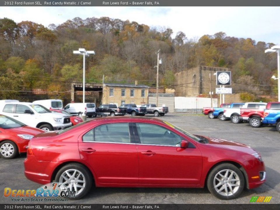 2012 Ford Fusion SEL Red Candy Metallic / Camel Photo #1