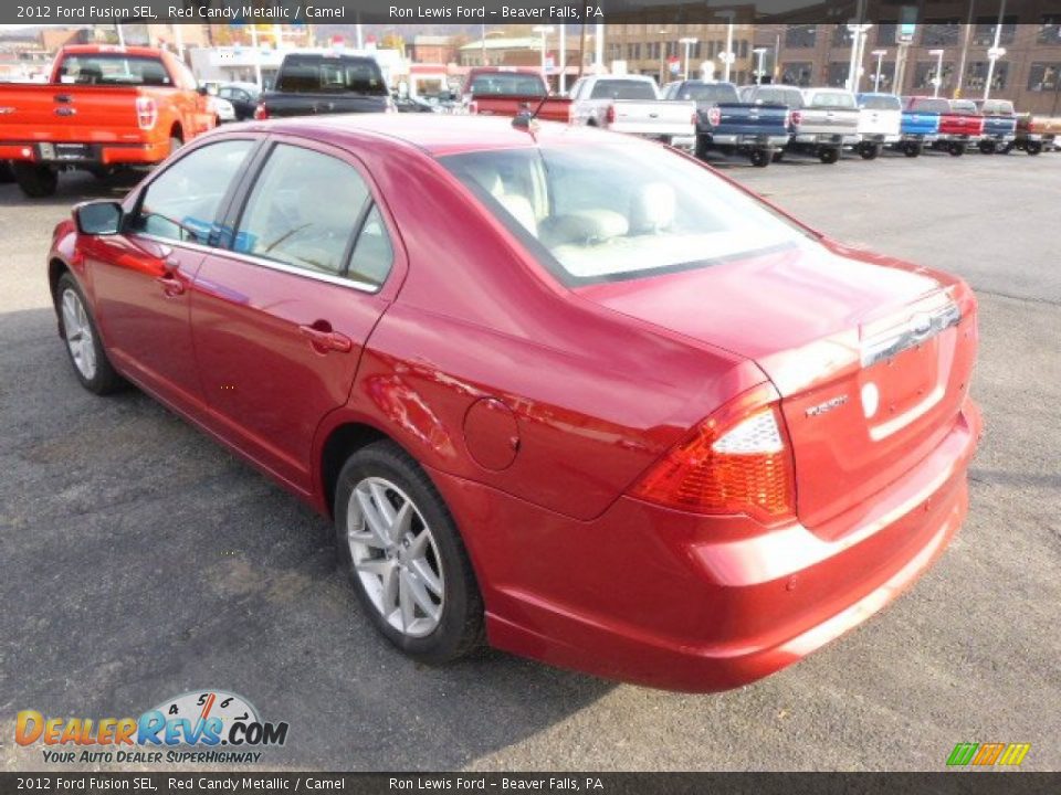 2012 Ford Fusion SEL Red Candy Metallic / Camel Photo #6