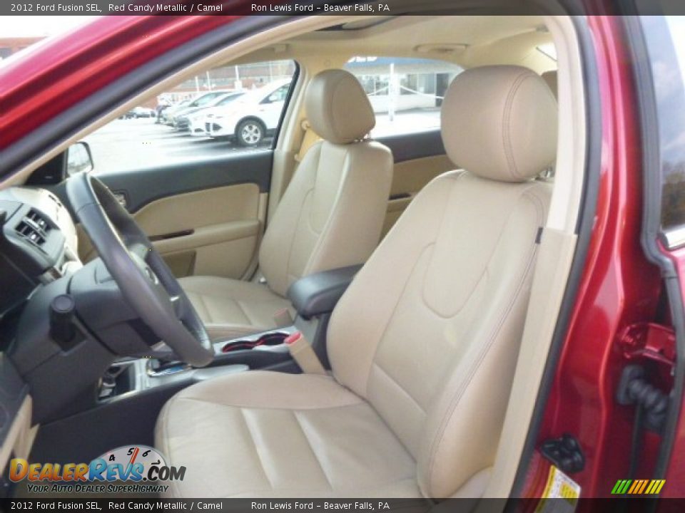 2012 Ford Fusion SEL Red Candy Metallic / Camel Photo #10