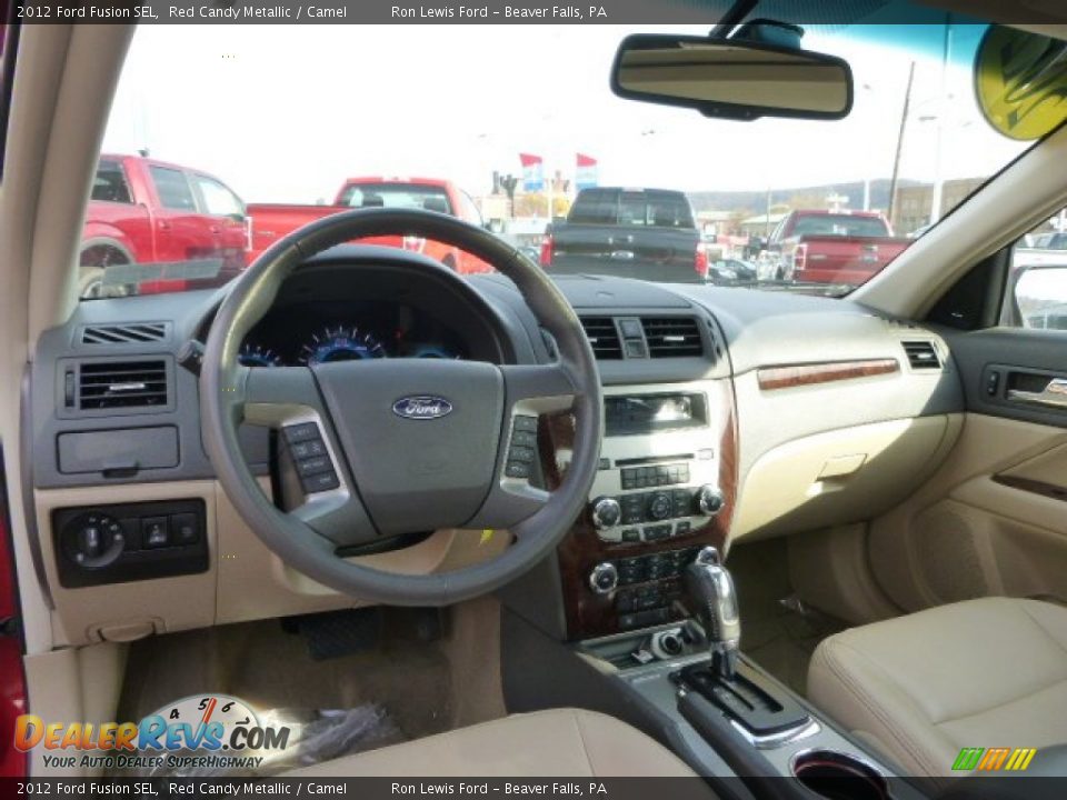 2012 Ford Fusion SEL Red Candy Metallic / Camel Photo #14
