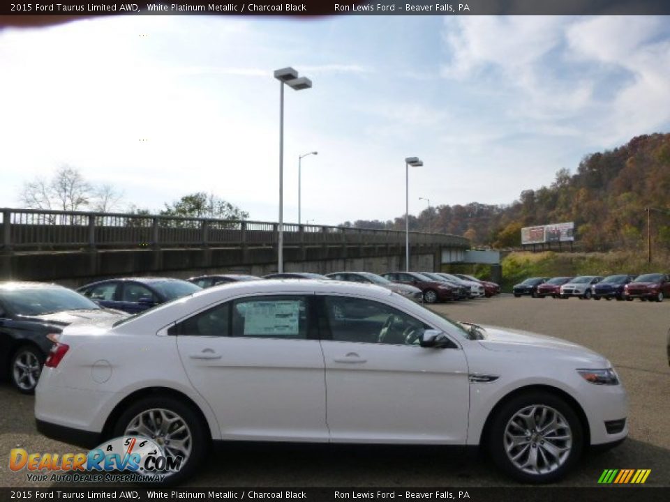 2015 Ford Taurus Limited AWD White Platinum Metallic / Charcoal Black Photo #1
