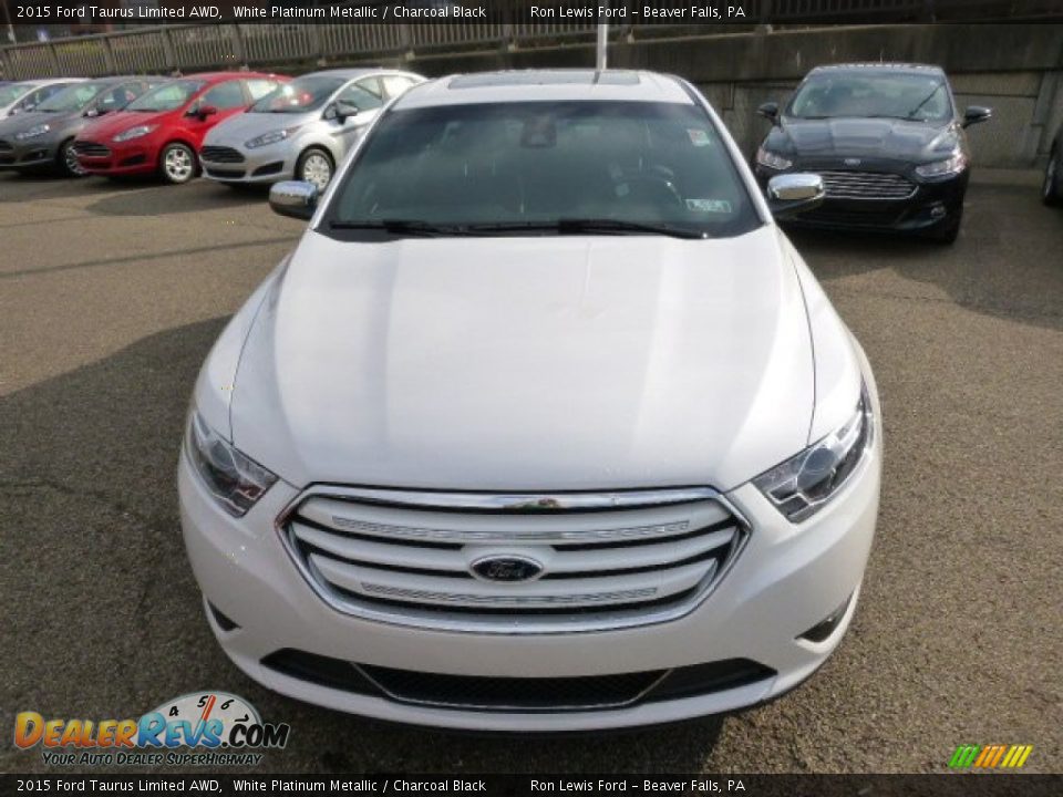 2015 Ford Taurus Limited AWD White Platinum Metallic / Charcoal Black Photo #3