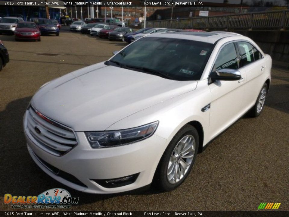 2015 Ford Taurus Limited AWD White Platinum Metallic / Charcoal Black Photo #4