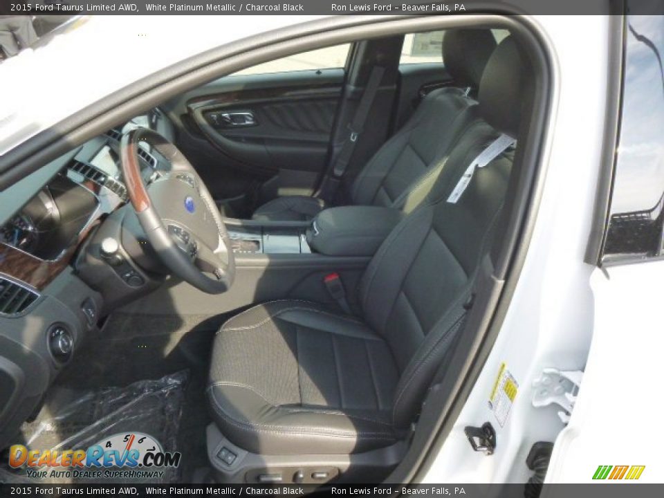 2015 Ford Taurus Limited AWD White Platinum Metallic / Charcoal Black Photo #10