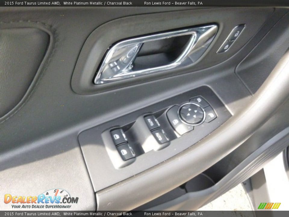 2015 Ford Taurus Limited AWD White Platinum Metallic / Charcoal Black Photo #13