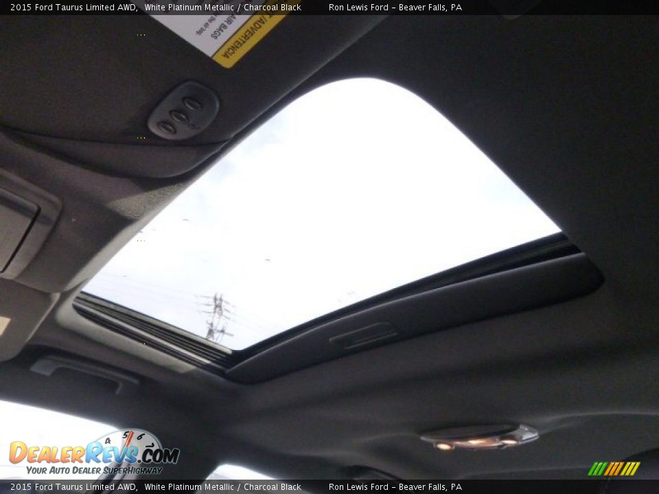2015 Ford Taurus Limited AWD White Platinum Metallic / Charcoal Black Photo #14