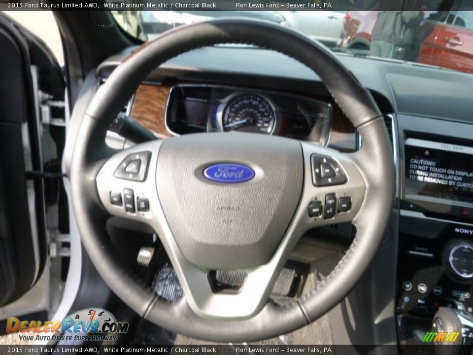 2015 Ford Taurus Limited AWD White Platinum Metallic / Charcoal Black Photo #19