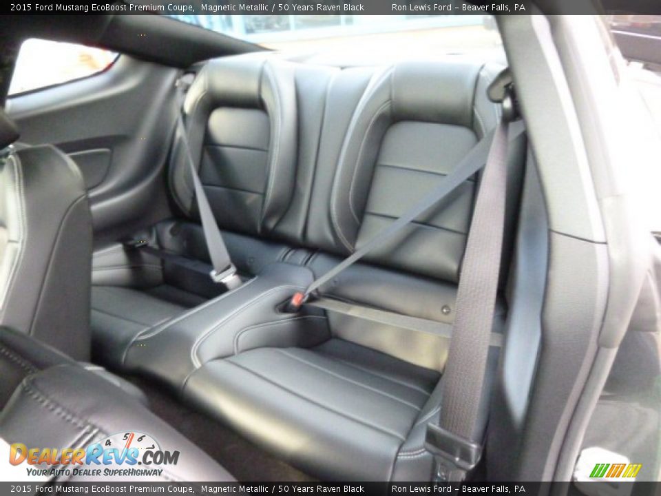 Rear Seat of 2015 Ford Mustang EcoBoost Premium Coupe Photo #12