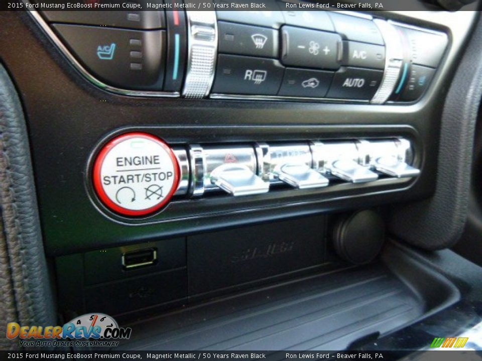 Controls of 2015 Ford Mustang EcoBoost Premium Coupe Photo #18