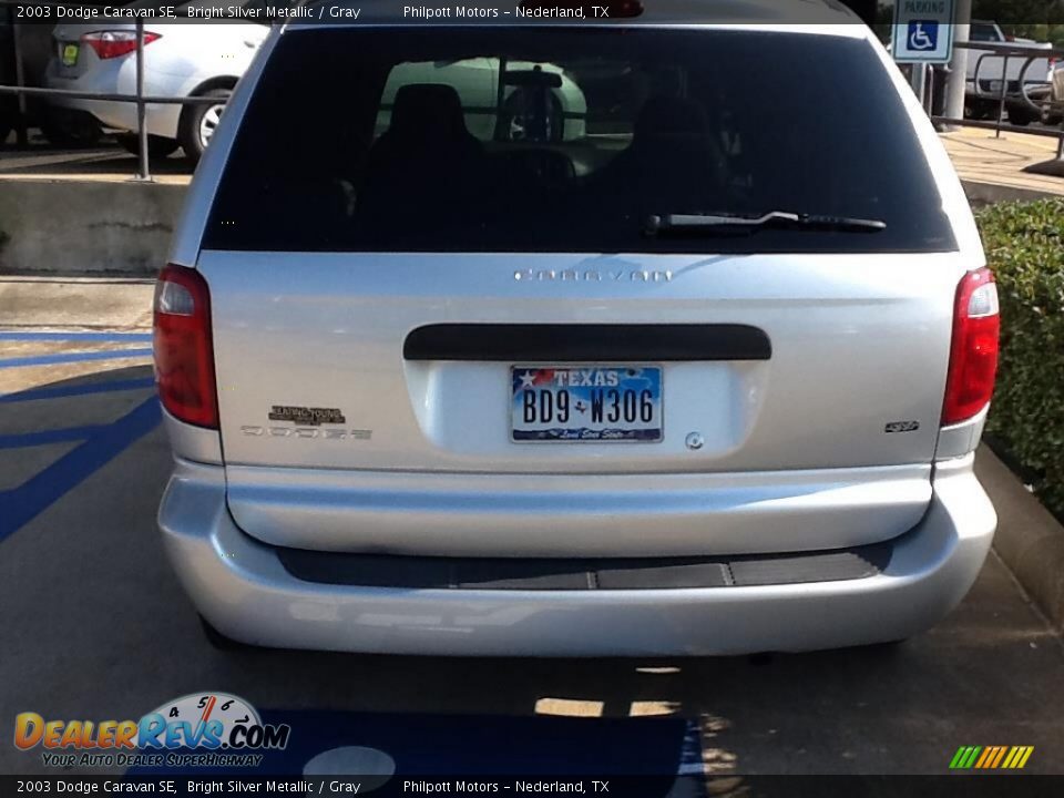 2003 Dodge Caravan SE Bright Silver Metallic / Gray Photo #3