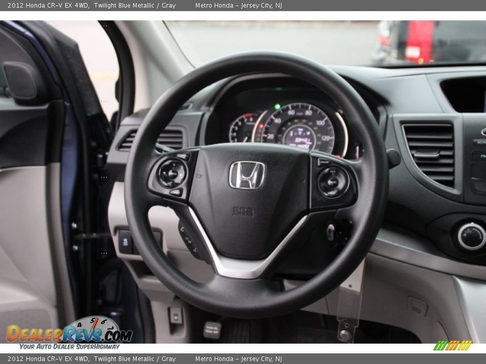 2012 Honda CR-V EX 4WD Twilight Blue Metallic / Gray Photo #17