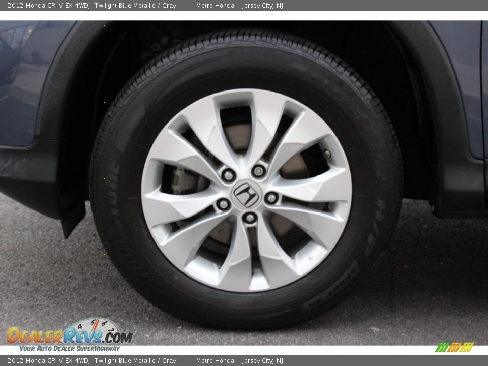 2012 Honda CR-V EX 4WD Twilight Blue Metallic / Gray Photo #30