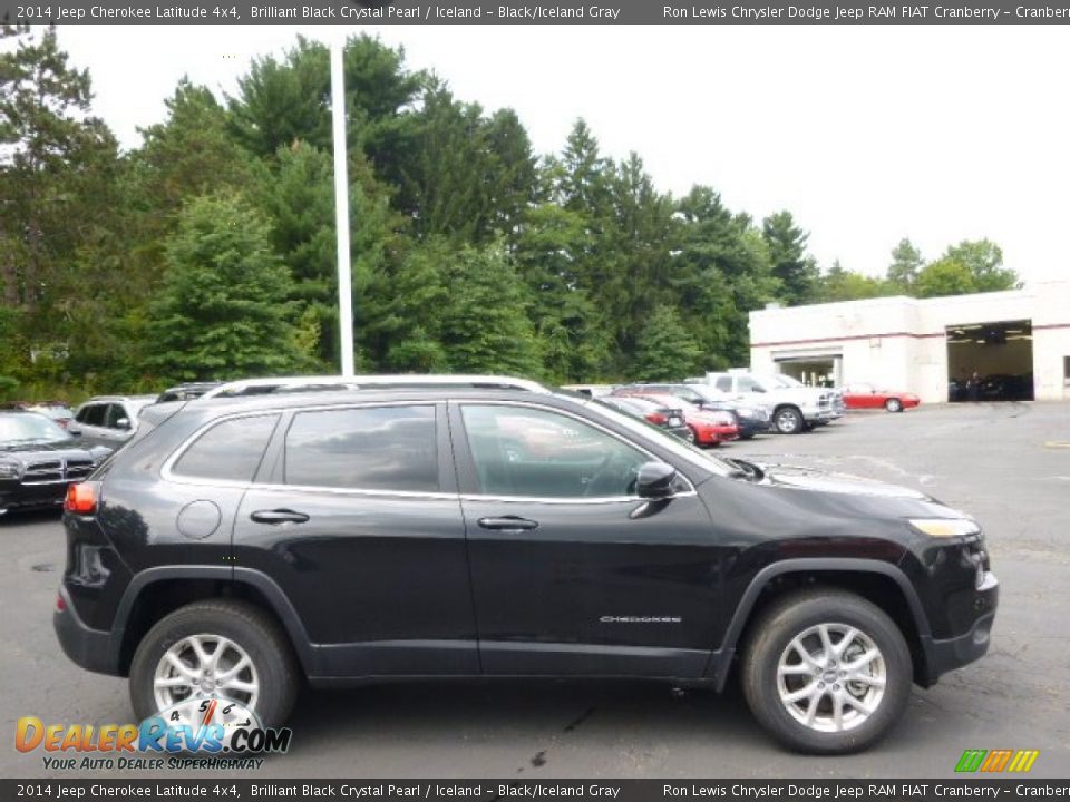 2014 Jeep Cherokee Latitude 4x4 Brilliant Black Crystal Pearl / Iceland - Black/Iceland Gray Photo #5