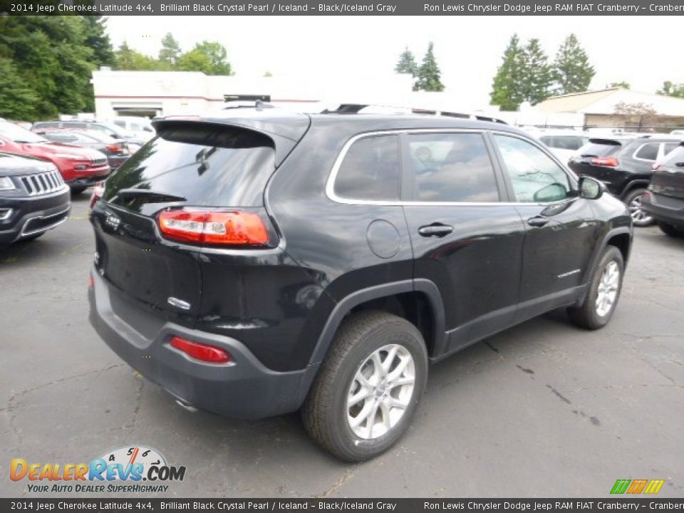 2014 Jeep Cherokee Latitude 4x4 Brilliant Black Crystal Pearl / Iceland - Black/Iceland Gray Photo #6