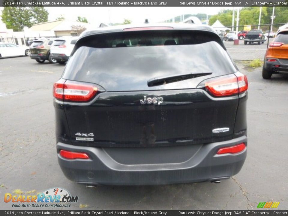 2014 Jeep Cherokee Latitude 4x4 Brilliant Black Crystal Pearl / Iceland - Black/Iceland Gray Photo #7