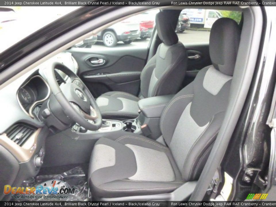 2014 Jeep Cherokee Latitude 4x4 Brilliant Black Crystal Pearl / Iceland - Black/Iceland Gray Photo #10