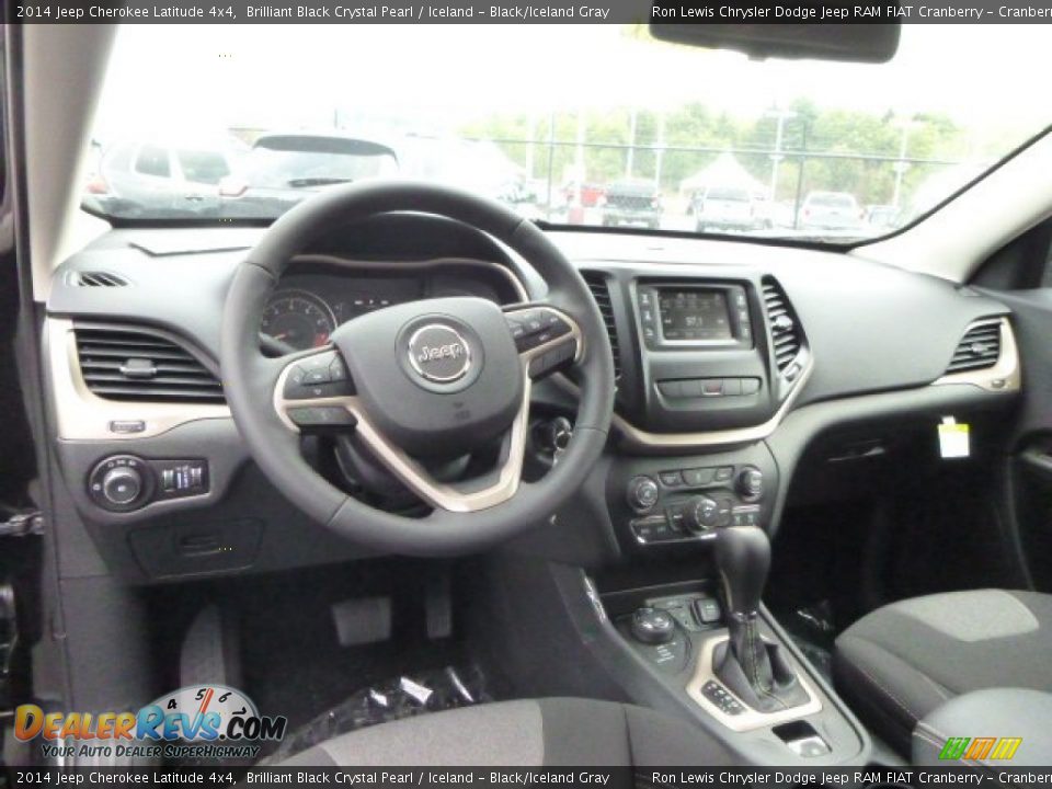 2014 Jeep Cherokee Latitude 4x4 Brilliant Black Crystal Pearl / Iceland - Black/Iceland Gray Photo #14