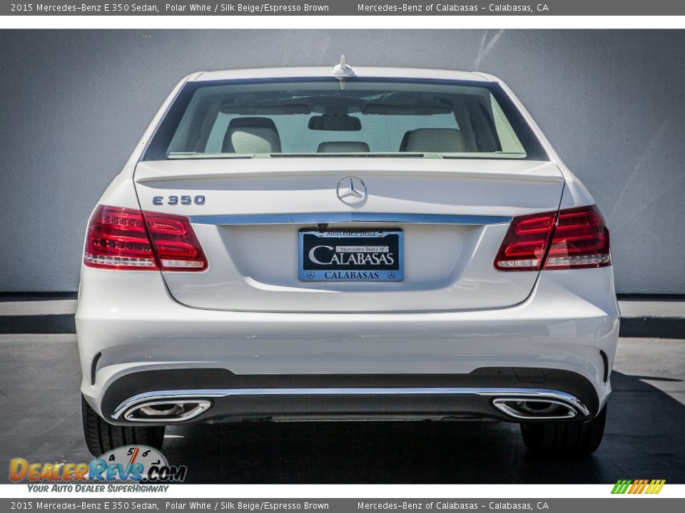 2015 Mercedes-Benz E 350 Sedan Polar White / Silk Beige/Espresso Brown Photo #3