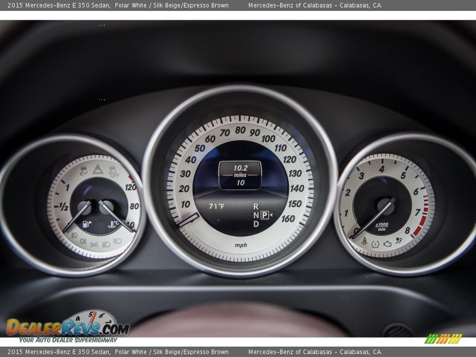 2015 Mercedes-Benz E 350 Sedan Polar White / Silk Beige/Espresso Brown Photo #6