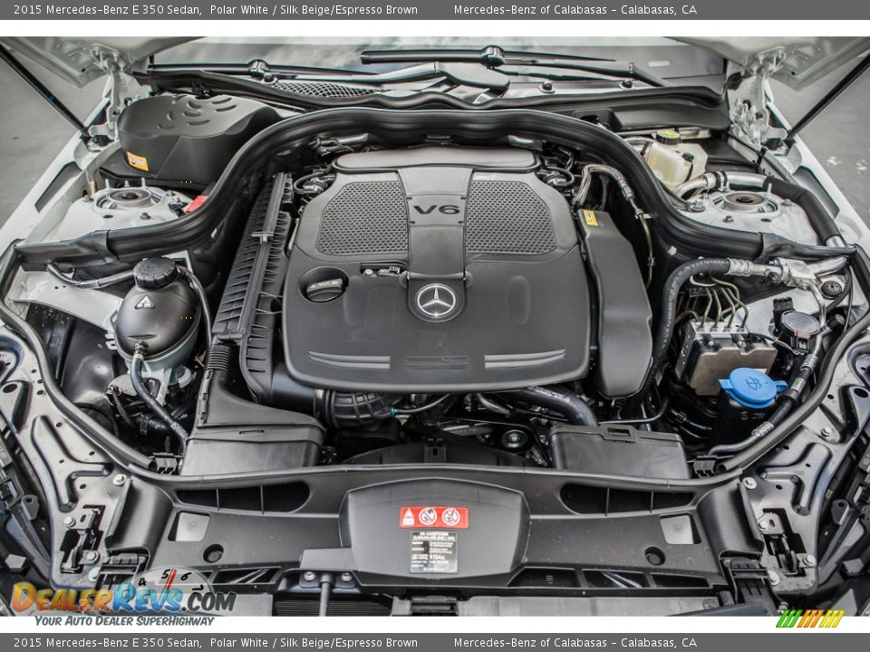 2015 Mercedes-Benz E 350 Sedan Polar White / Silk Beige/Espresso Brown Photo #9