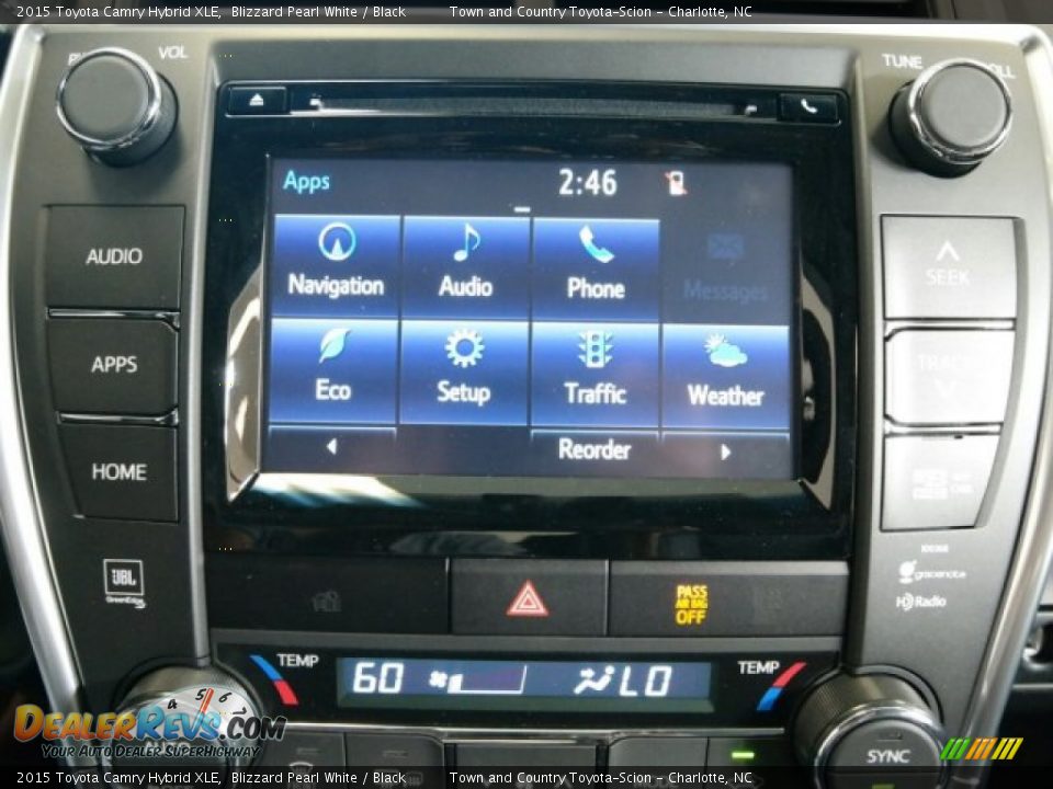 2015 Toyota Camry Hybrid XLE Blizzard Pearl White / Black Photo #20