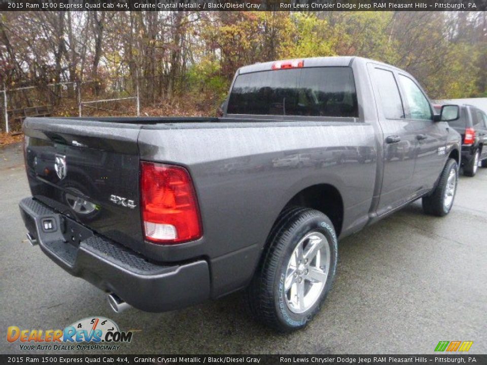 2015 Ram 1500 Express Quad Cab 4x4 Granite Crystal Metallic / Black/Diesel Gray Photo #5