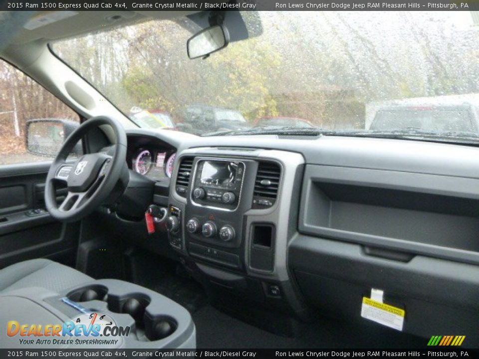 2015 Ram 1500 Express Quad Cab 4x4 Granite Crystal Metallic / Black/Diesel Gray Photo #13