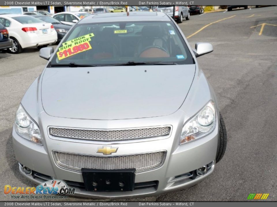 2008 Chevrolet Malibu LTZ Sedan Silverstone Metallic / Ebony/Brick Red Photo #2