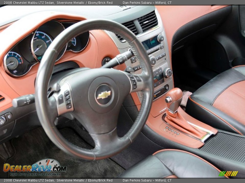 2008 Chevrolet Malibu LTZ Sedan Silverstone Metallic / Ebony/Brick Red Photo #5