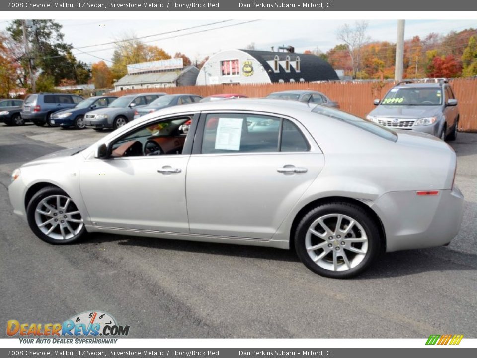 2008 Chevrolet Malibu LTZ Sedan Silverstone Metallic / Ebony/Brick Red Photo #11