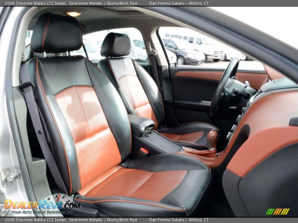 2008 Chevrolet Malibu LTZ Sedan Silverstone Metallic / Ebony/Brick Red Photo #13
