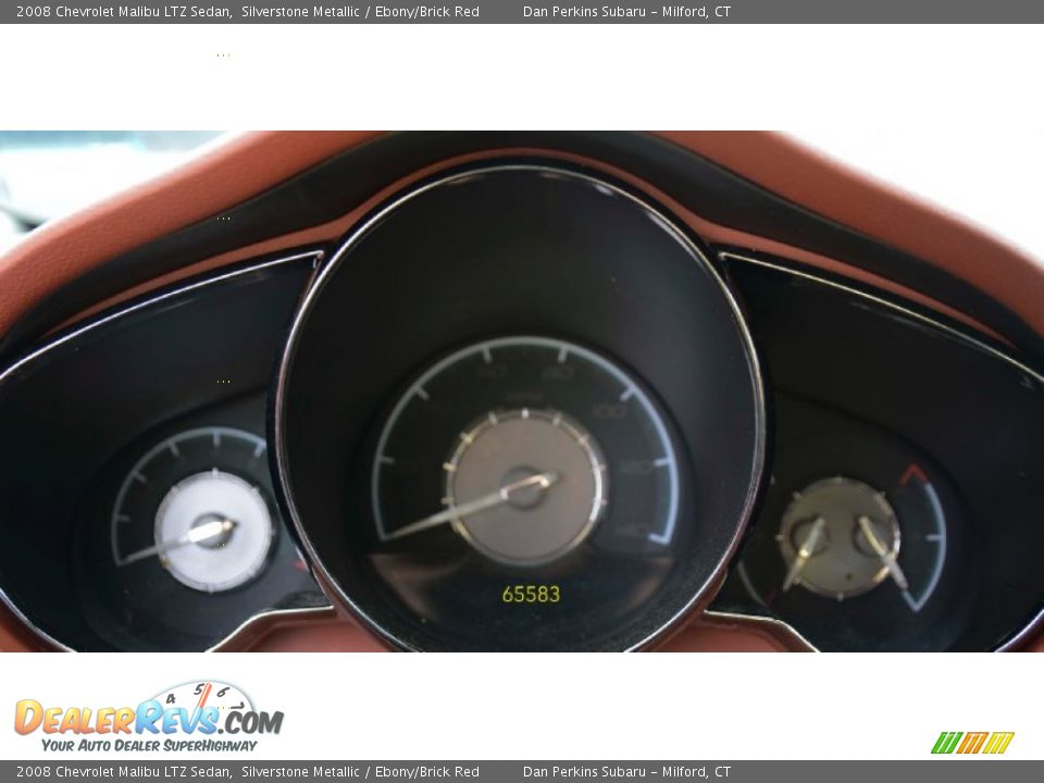 2008 Chevrolet Malibu LTZ Sedan Silverstone Metallic / Ebony/Brick Red Photo #17