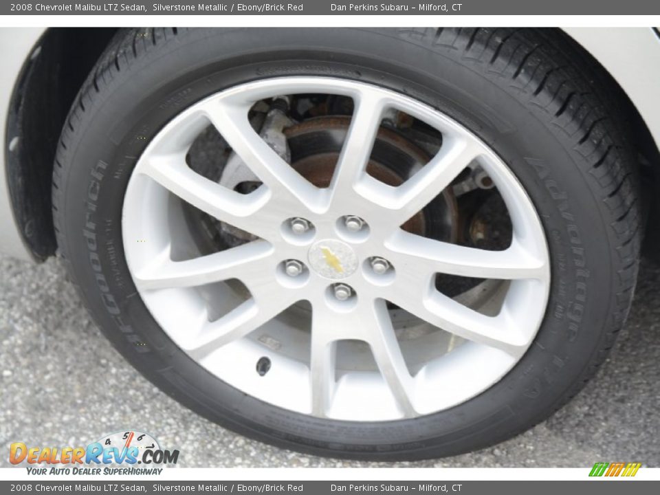 2008 Chevrolet Malibu LTZ Sedan Silverstone Metallic / Ebony/Brick Red Photo #22