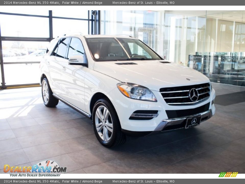 2014 Mercedes-Benz ML 350 4Matic Polar White / Almond Beige Photo #1