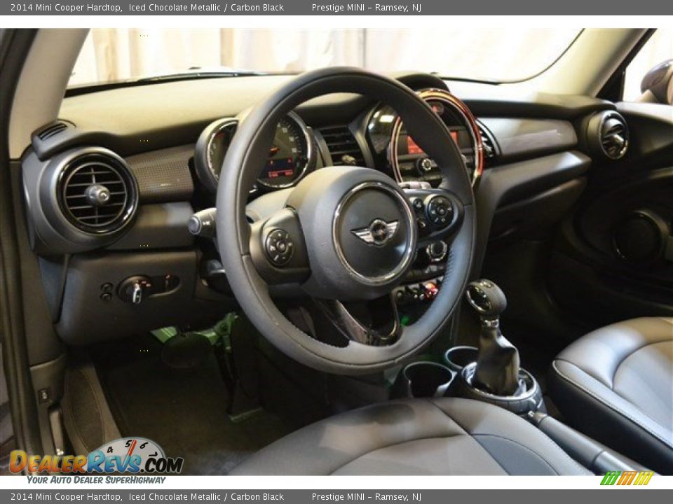 2014 Mini Cooper Hardtop Iced Chocolate Metallic / Carbon Black Photo #31