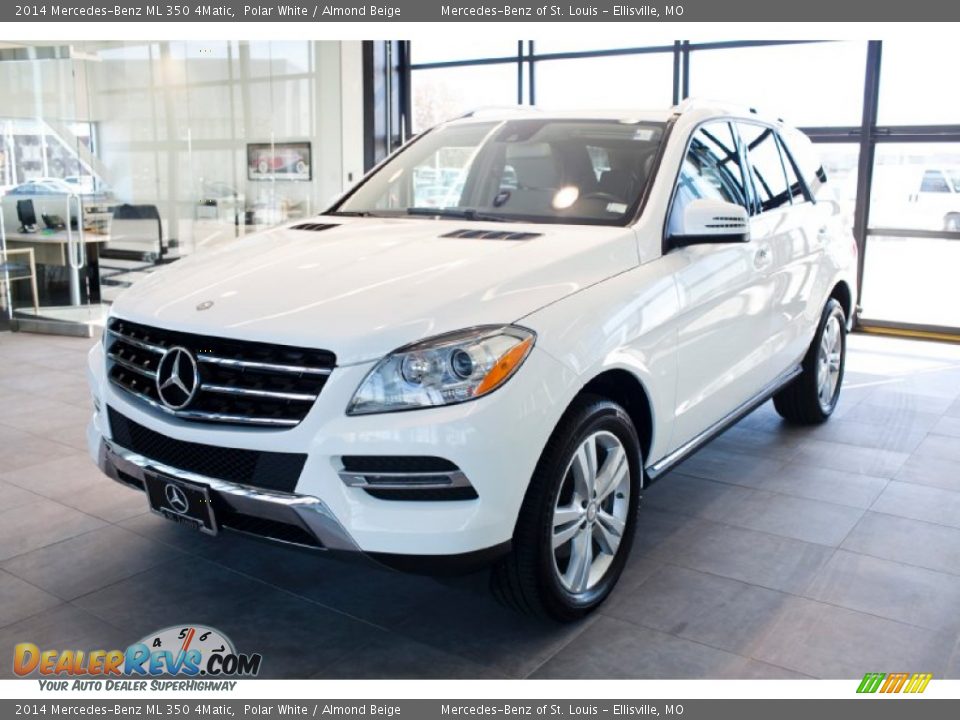 2014 Mercedes-Benz ML 350 4Matic Polar White / Almond Beige Photo #2