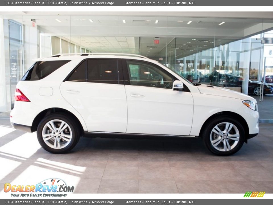 2014 Mercedes-Benz ML 350 4Matic Polar White / Almond Beige Photo #3