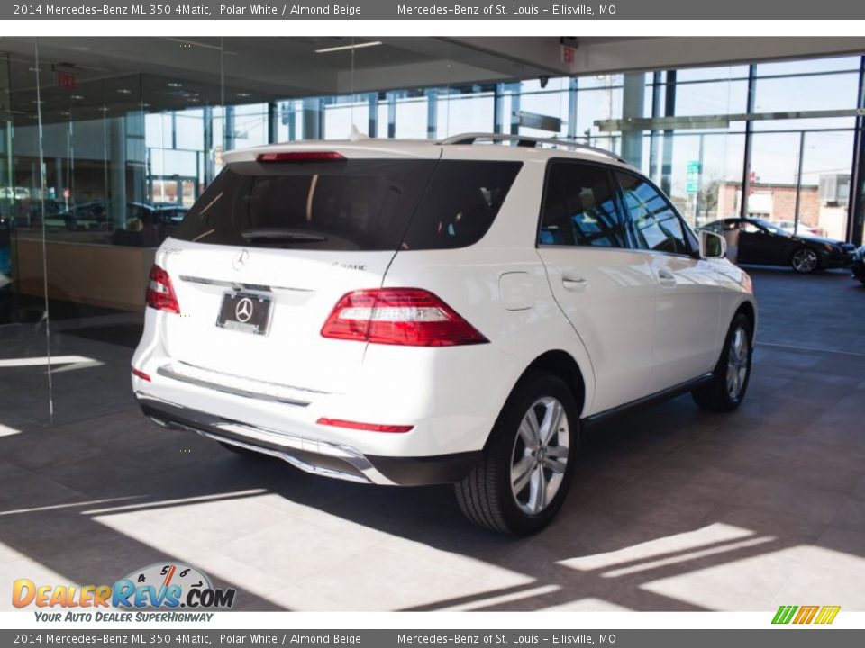 2014 Mercedes-Benz ML 350 4Matic Polar White / Almond Beige Photo #4