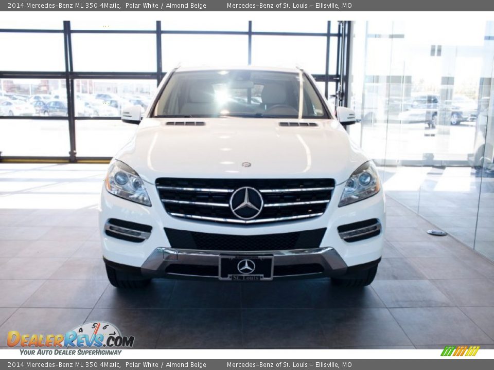 2014 Mercedes-Benz ML 350 4Matic Polar White / Almond Beige Photo #6