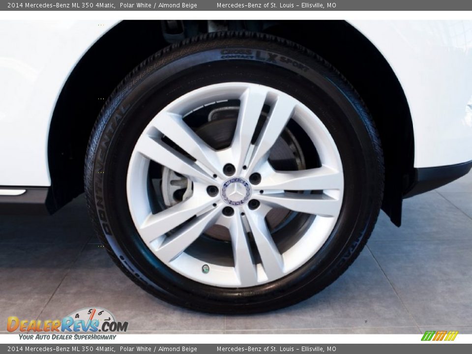 2014 Mercedes-Benz ML 350 4Matic Polar White / Almond Beige Photo #10