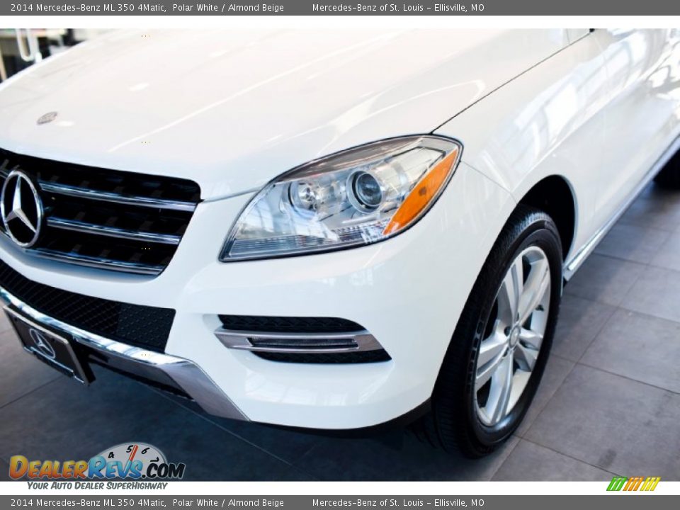 2014 Mercedes-Benz ML 350 4Matic Polar White / Almond Beige Photo #12
