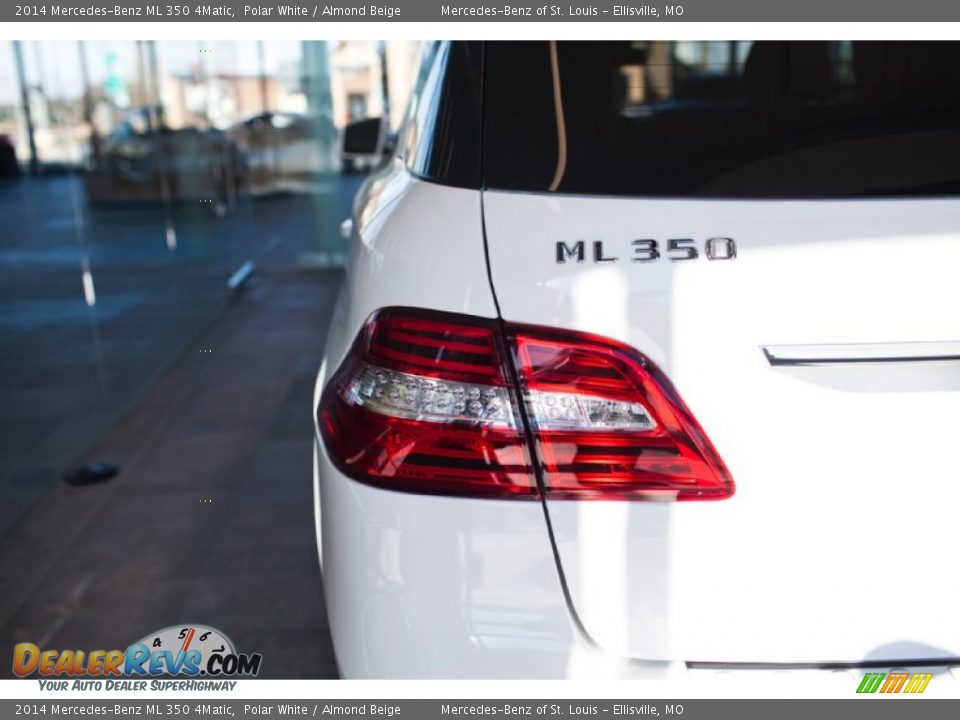 2014 Mercedes-Benz ML 350 4Matic Polar White / Almond Beige Photo #14